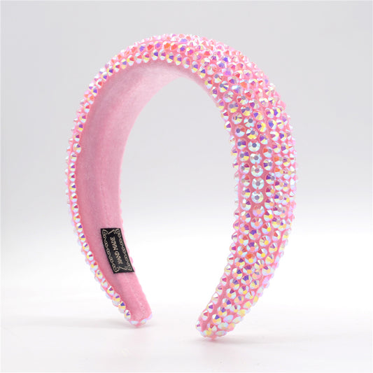 Baroque Hairband Wide Edge Diamond Hairband by edenista