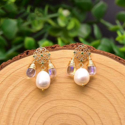 Original Natural Baroque Edison Pearl Earrings by edenista