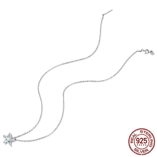 Openwork Pentagram Niche Collarbone Chain Jewellery by edenista