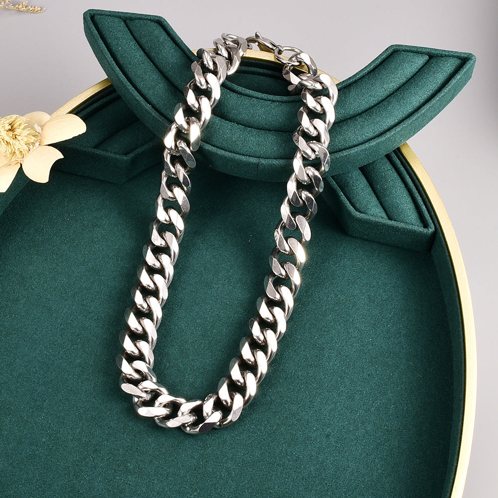 Stainless Steel Cuban Chain Necklace by edenista