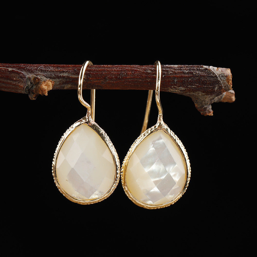 Women Earrings Water Drop Jewelry Amethyst by edenista
