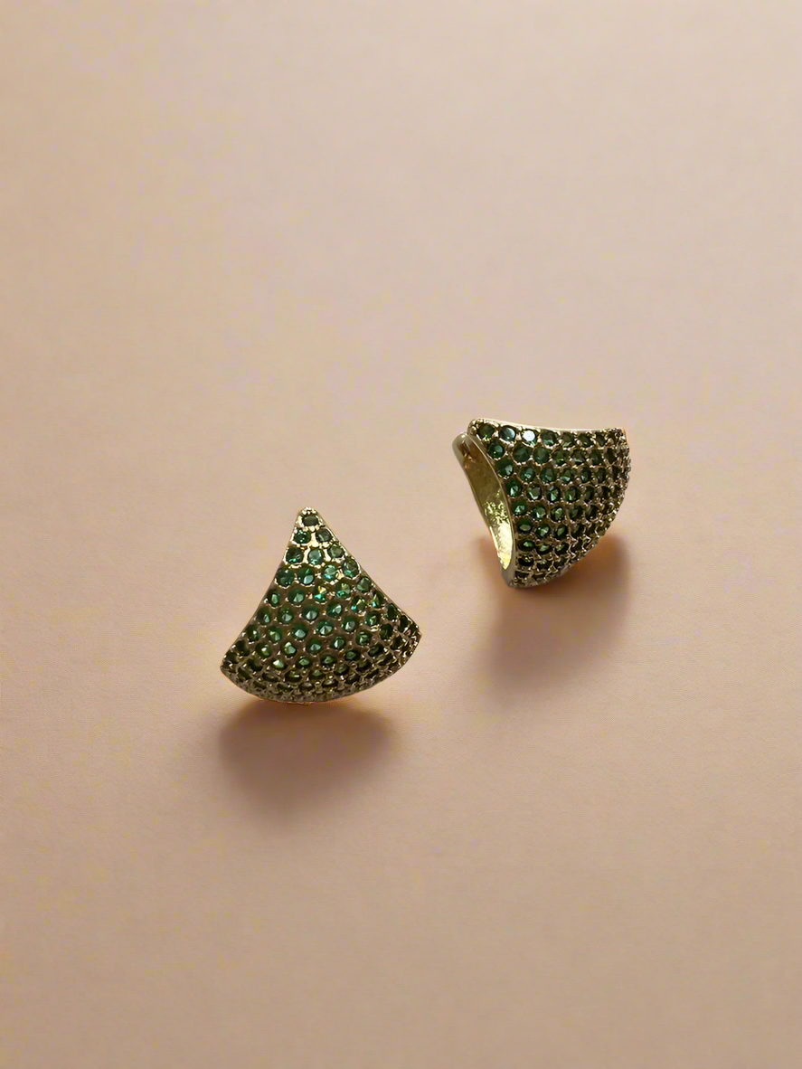 Cubic Zirconia Curved Hoops