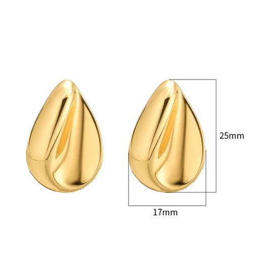 Elegant 18k Gold Plated Stainless Steel Stud Earrings Irregular Design Earrings High Quality Fashion Jewelry Earrings for Women