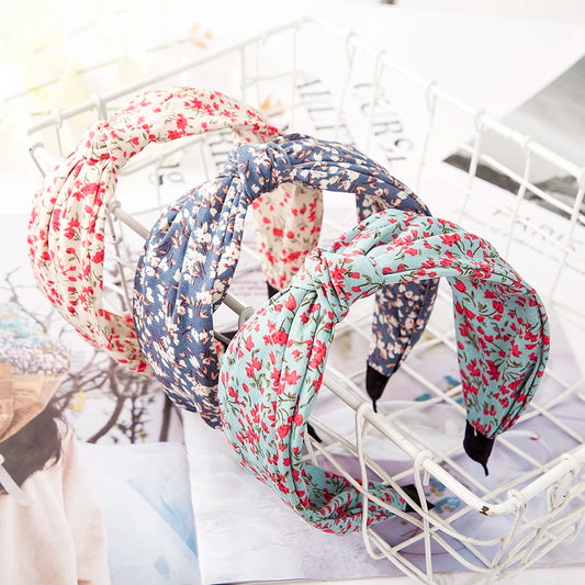 Wide Cross Leopard Print Headband – Elastic Bow Hair Hoop for Women & Girls