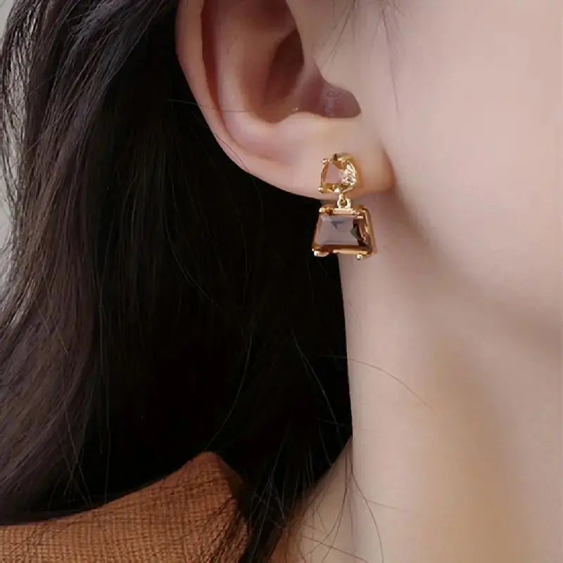 Cubic Zirconia Water Drop Earrings for Women – Crystal Pendant