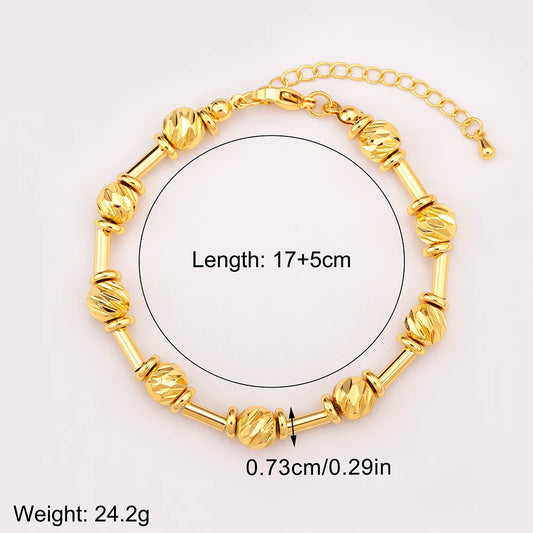 High Quality Personality Design Copper Round Beads Hand Bracelets by edenista
