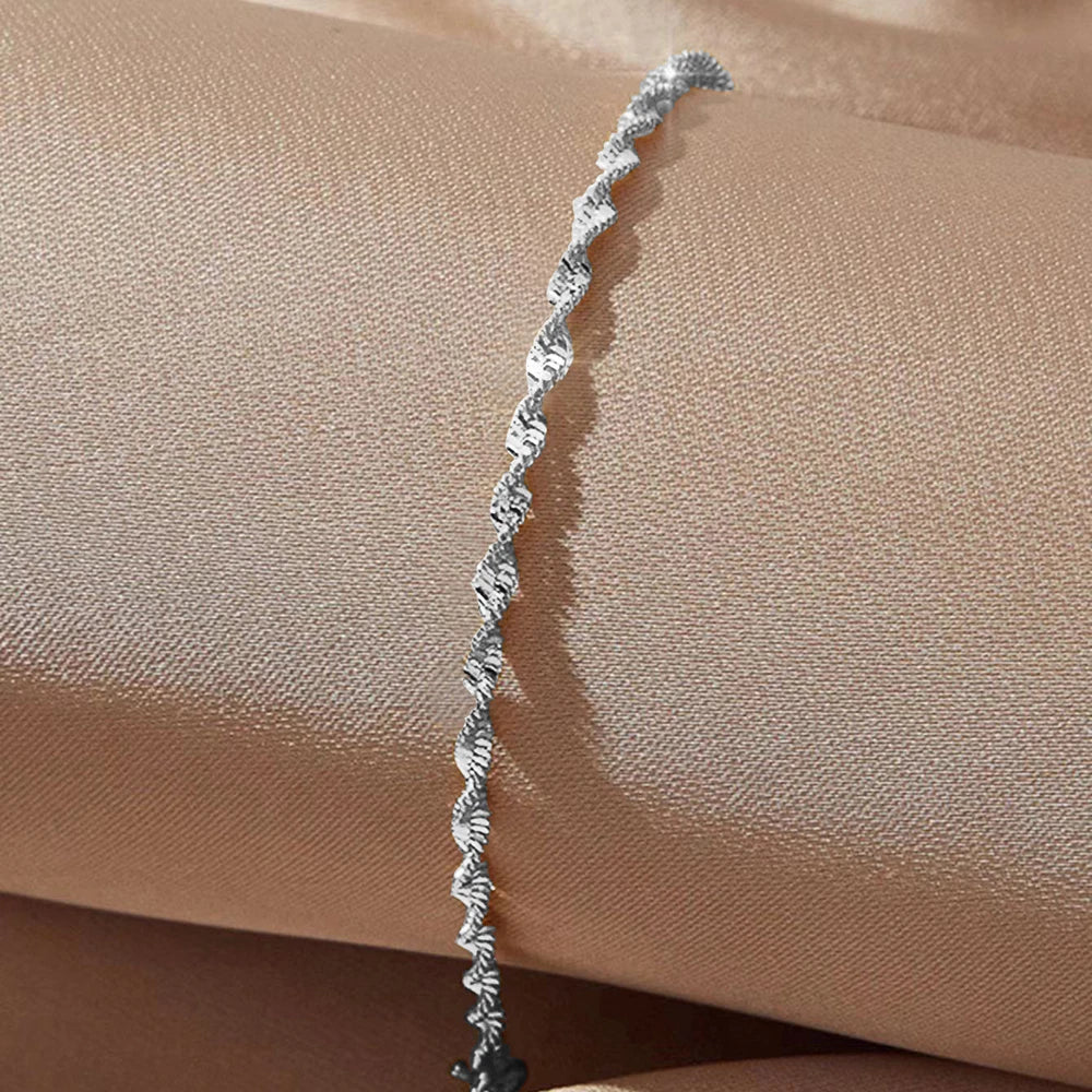 Simple Stainless Steel Chain Bracelet – Bohemian Style