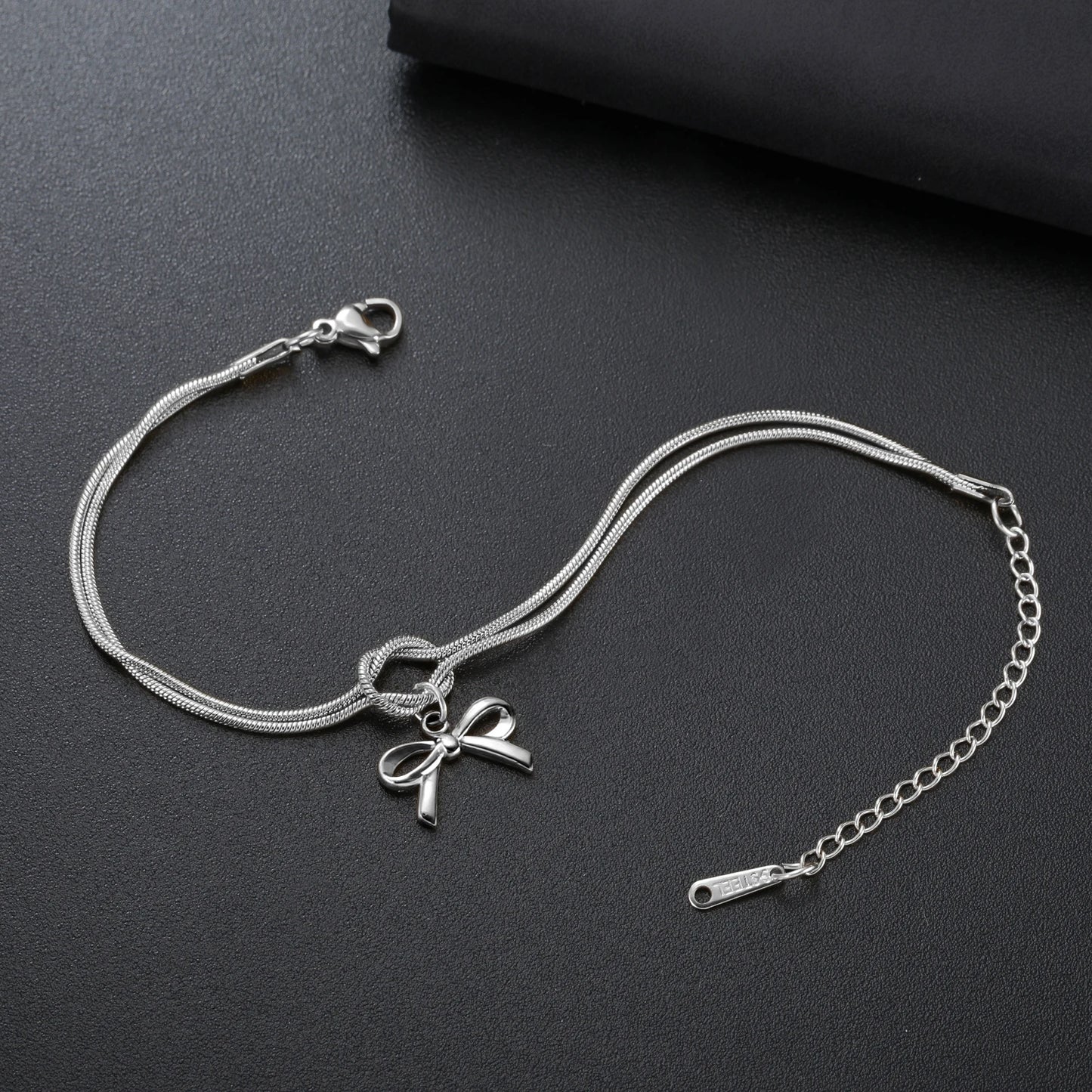 Gold Color Bowknot Love Knot Chain Bracelet Stainless Steel Trendy Bracelets by edenista