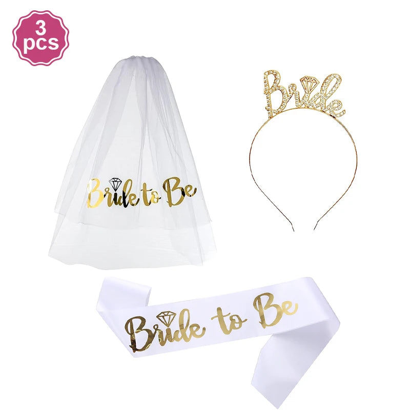 Bride to Be Sash Veil & Heart Sunglasses Set