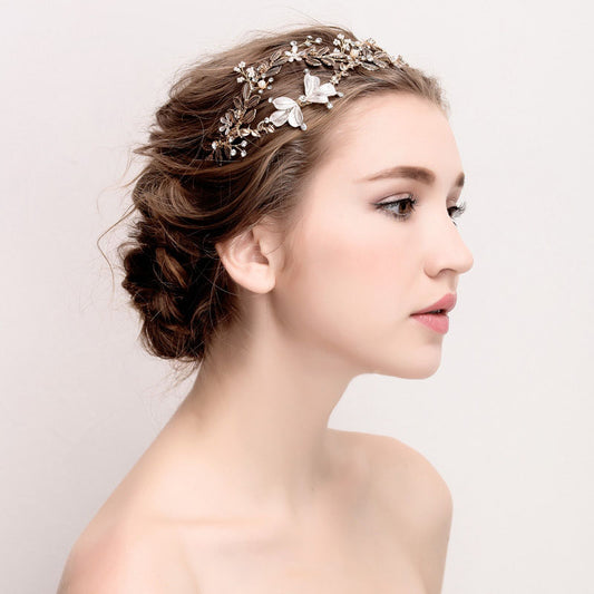 Vintage Gold Bridal Crown Hair Accessories by edenista