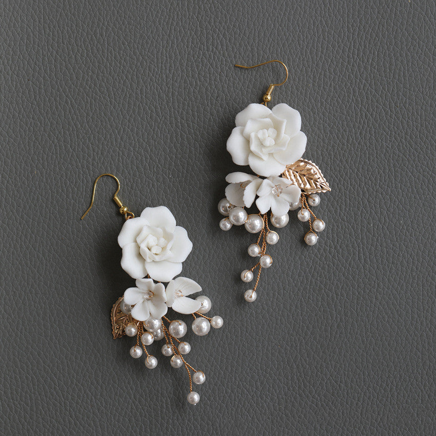 Handmade Beaded Ceramic Flower Hair Accessories by edenista