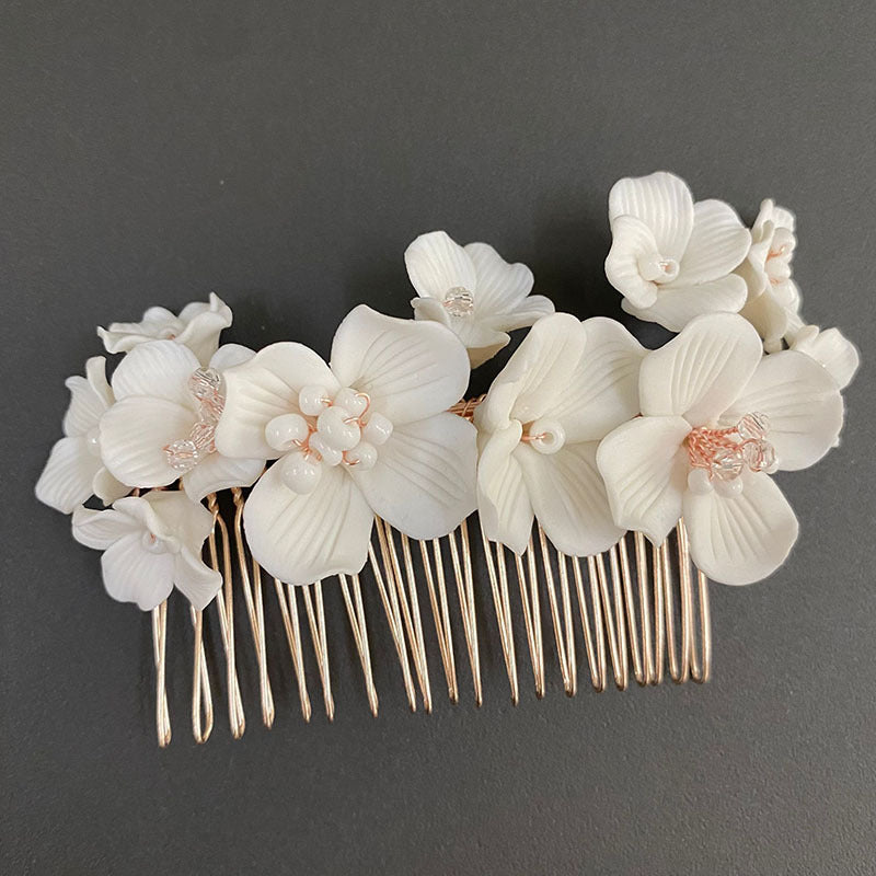 Bridal Headwear Accessories White Ceramic by edenista