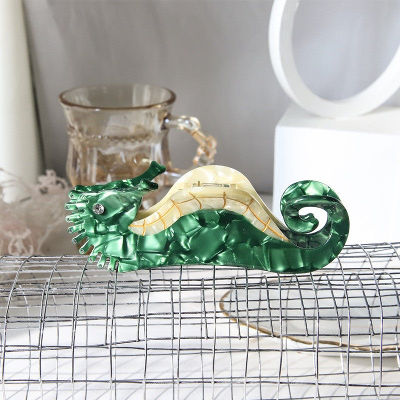 Hair Accessories Seahorse Head Acetate Clip Exquisite by edenista