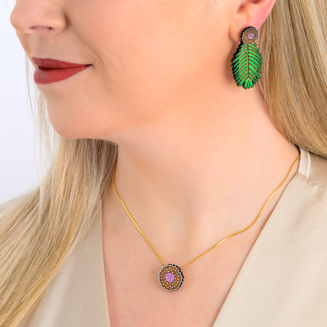 Mimosa Detachable Reclaimed Wood Earrings