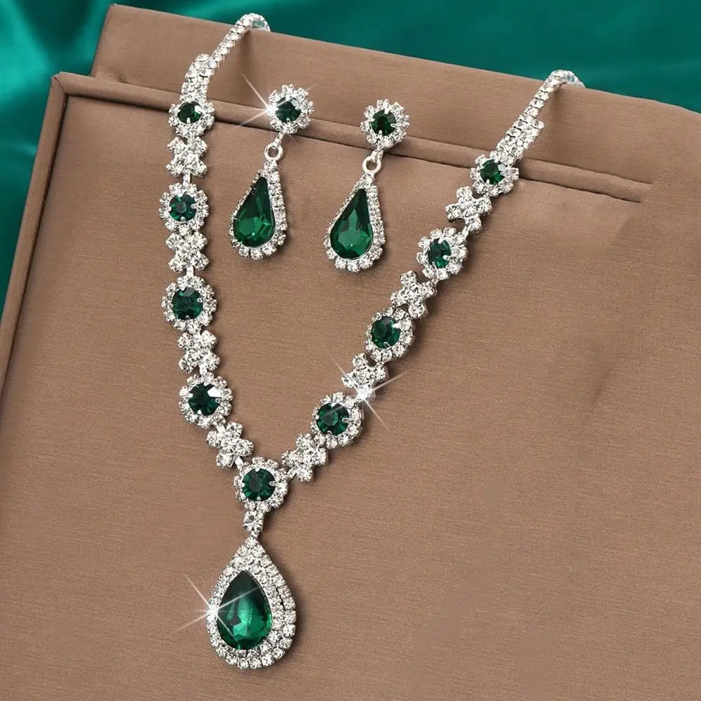 How to build a jewellery collection from scratch UK beginner guide - crystal necklace earring set