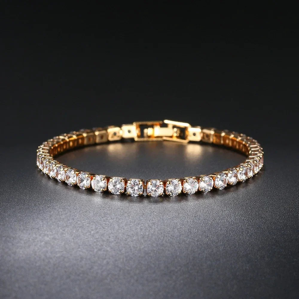 Silver cubic zirconia tennis bracelet for summer holiday - luxury travel jewellery UK