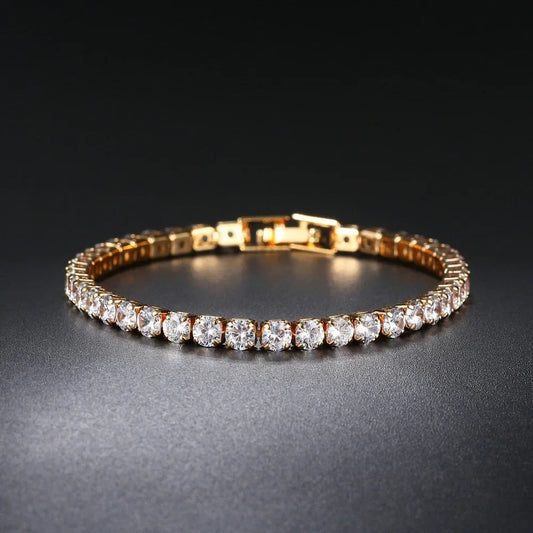 Silver cubic zirconia tennis bracelet for summer holiday - luxury travel jewellery UK
