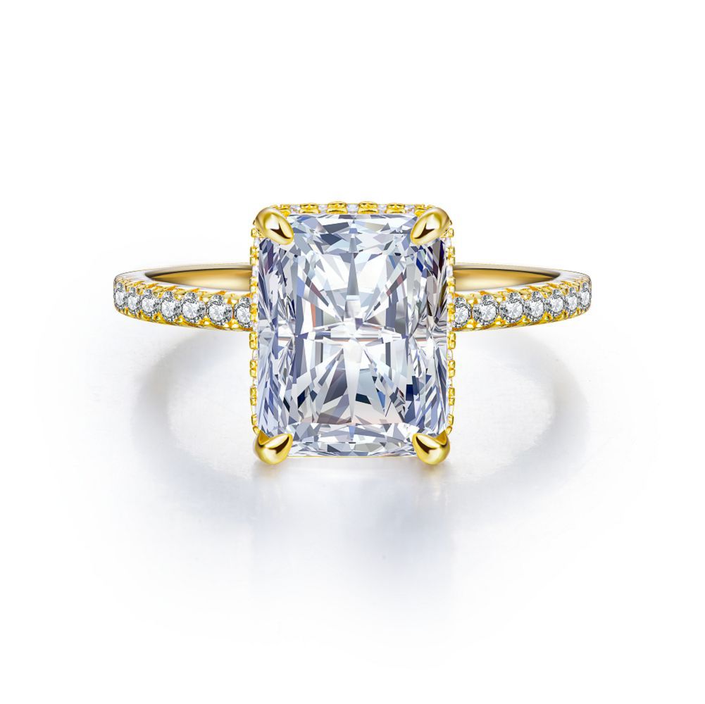 S925 Sterling Silver Ring Female High Carbon Diamond by edenista
