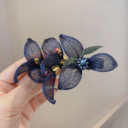 Elegant Flower-de-Luce Romantic Barrettes by edenista