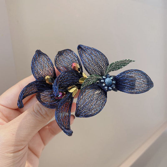 Elegant Flower-de-Luce Romantic Barrettes by edenista