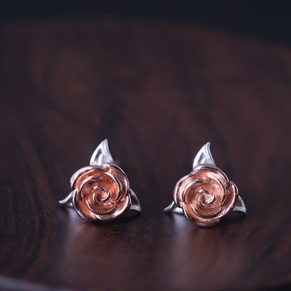 Creative jewelry rose earrings by edenista