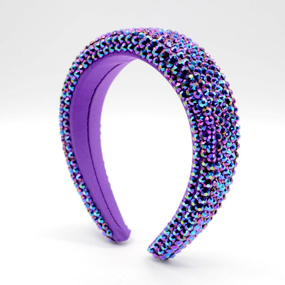 Baroque Hairband Wide Edge Diamond Hairband by edenista