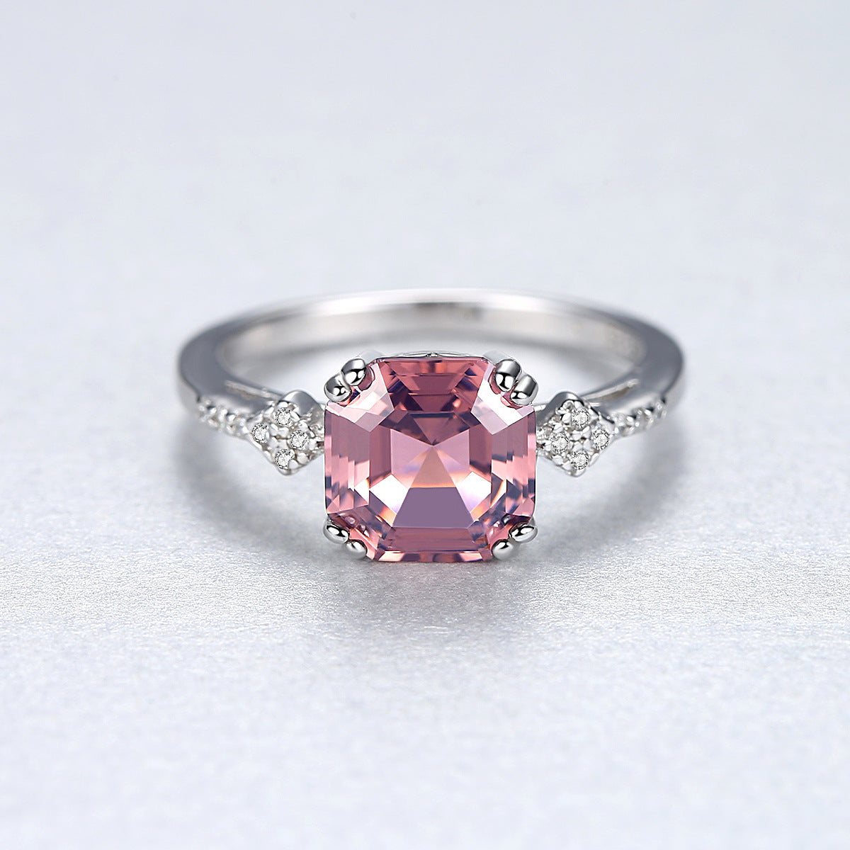 925 sterling silver ring set with light brown morganite by edenista