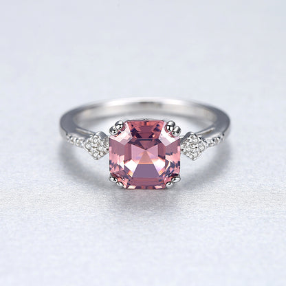925 sterling silver ring set with light brown morganite by edenista