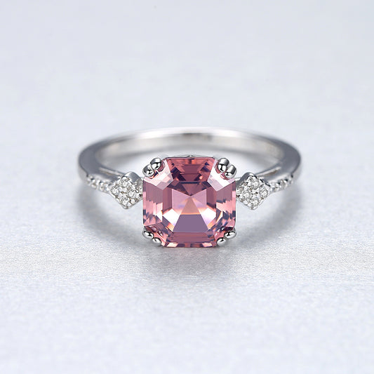 925 sterling silver ring set with light brown morganite by edenista