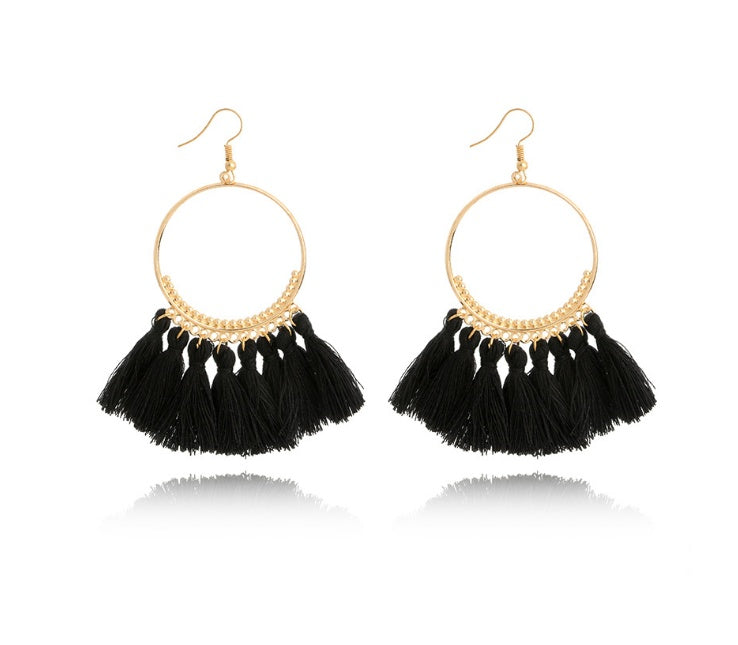Big Round Drop Dangle Earrings by edenista