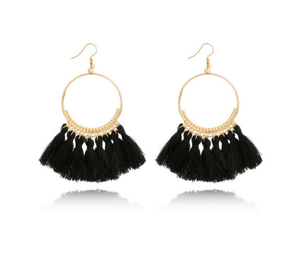 Big Round Drop Dangle Earrings by edenista