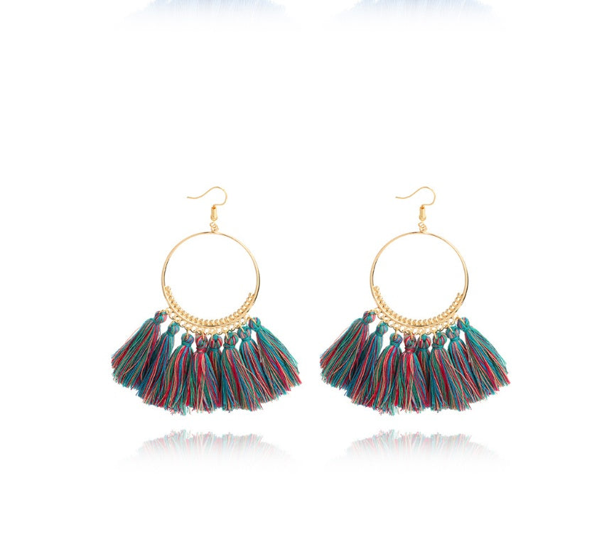 Big Round Drop Dangle Earrings by edenista