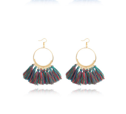 Big Round Drop Dangle Earrings by edenista