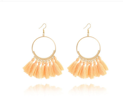 Big Round Drop Dangle Earrings by edenista