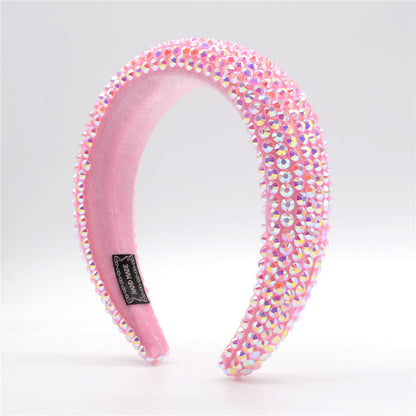 Baroque Hairband Wide Edge Diamond Hairband by edenista