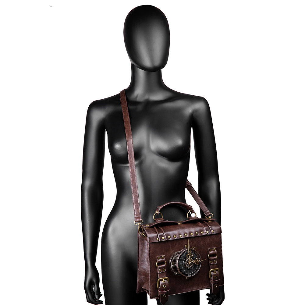 Steampunk industrial retro style shoulder bag by edenista