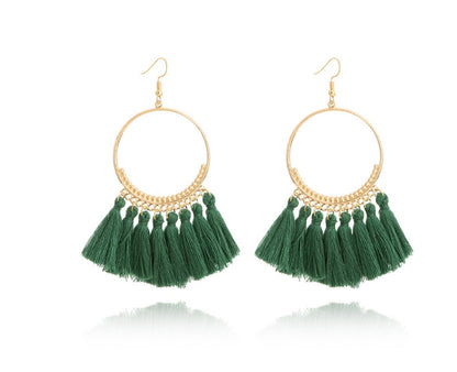 Big Round Drop Dangle Earrings by edenista