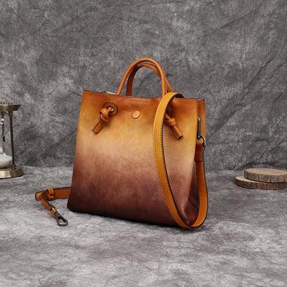 Rubbing color leather hand diagonal bag by edenista