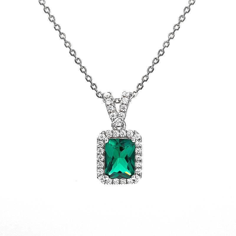 Emerald Clavicle Necklace For Women by edenista