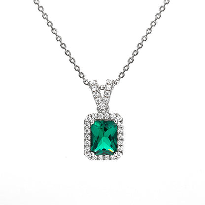 Emerald Clavicle Necklace For Women by edenista