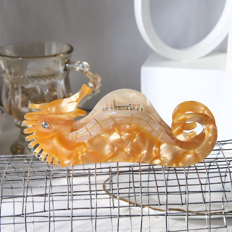 Hair Accessories Seahorse Head Acetate Clip Exquisite by edenista