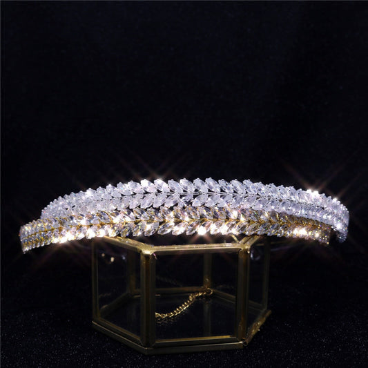 Baroque Rhinestone Bride Crown Crystal Hair Band by edenista