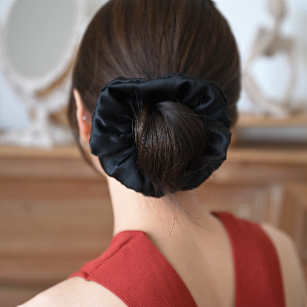 Silk Large Intestine Circle Head Flower Silk Hair Rope Satin by edenista