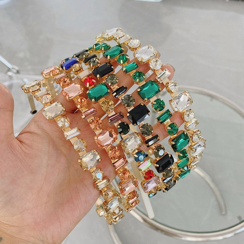 Golden Headband With Diamonds And Diamonds Headband by edenista