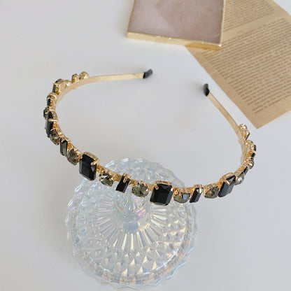 Golden Headband With Diamonds And Diamonds Headband by edenista