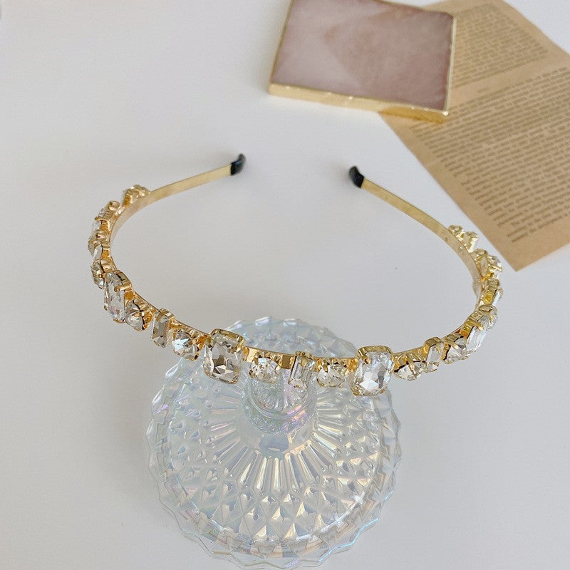 Golden Headband With Diamonds And Diamonds Headband by edenista