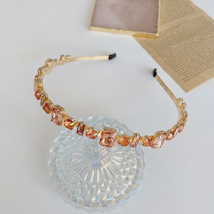 Golden Headband With Diamonds And Diamonds Headband by edenista
