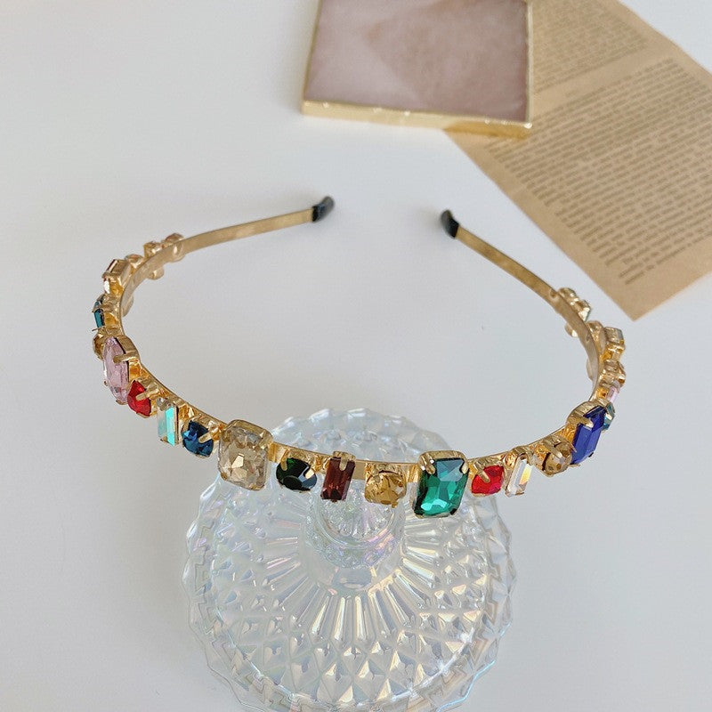 Golden Headband With Diamonds And Diamonds Headband by edenista