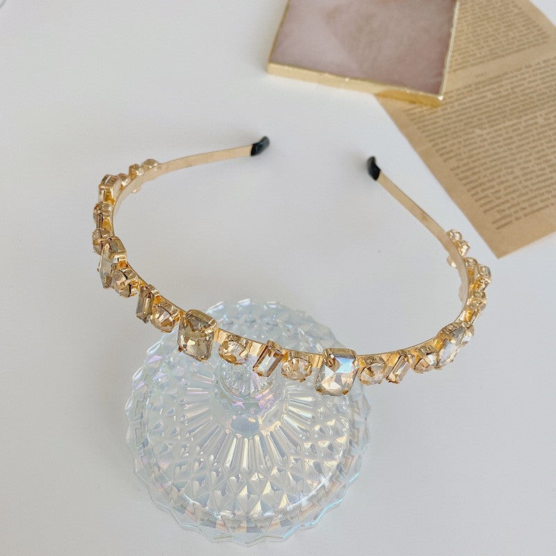 Golden Headband With Diamonds And Diamonds Headband by edenista