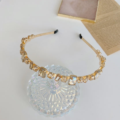 Golden Headband With Diamonds And Diamonds Headband by edenista